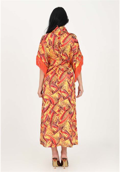 Kimono arancione da donna con fantasia Party Zebra 4GIVENESS | Fuoriacqua | FGCW2413200