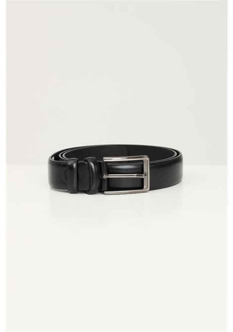 Cintura nera da uomo con fibbia semplice ADDICTED | Cinture | A78335NERO