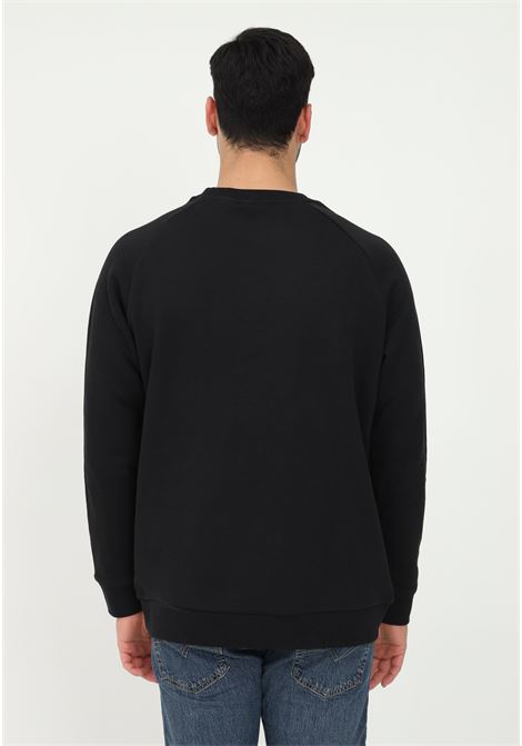 Black Trefoil Essentials Crewneck Loungewear Sweatshirt for men and women ADIDAS | DV1600.