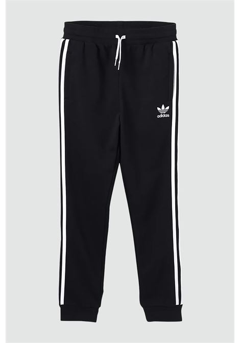 Black 3-Stripes sports trousers for boys and girls ADIDAS | DV2872.