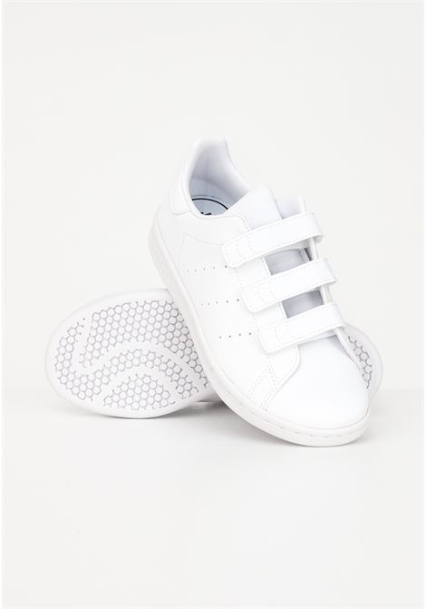 White Stan Smith sports sneakers for boys and girls with straps ADIDAS | Sneakers | FX7535.
