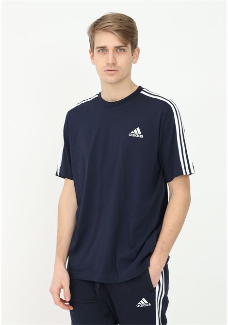 T-shirt essentials 3-stripes blu da uomo ADIDAS | T-shirt | GL3734.