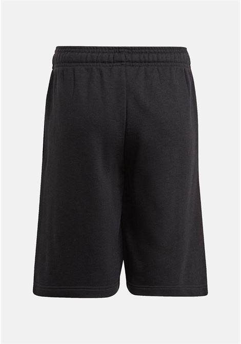 Shorts sportivo nero da bambino con stampa logo ADIDAS | Shorts | GN4018.