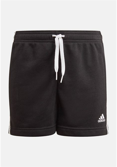 Shorts sportivo Adidas Essentials 3-stripes nero per bambino e bambina ADIDAS | Shorts | GN4057.
