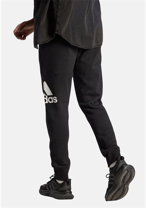 Essentials French Terry Black Joggers for Men ADIDAS | HA4342.