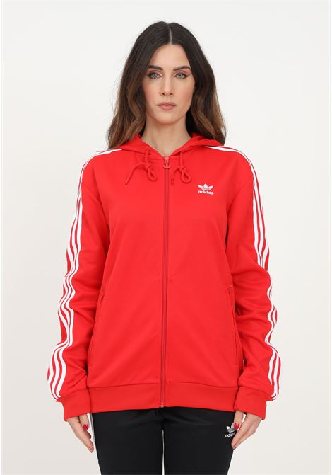 Classics Hooded Full Zip Red Sweatshirt for Men and Women ADIDAS | HB9513.