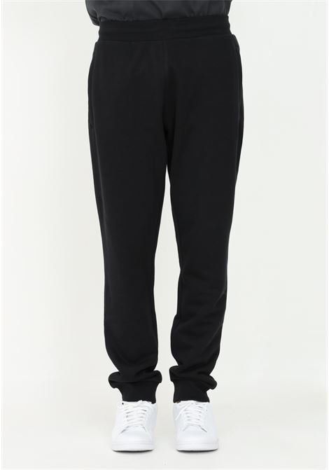 Pantaloni sport neri da uomo con ricamo logo a contrasto ADIDAS | HC5126.