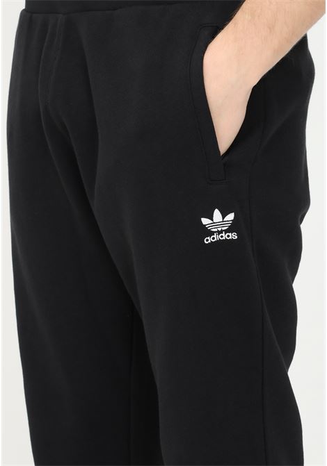 Black men's sports trousers with contrasting logo embroidery ADIDAS | HC5126.
