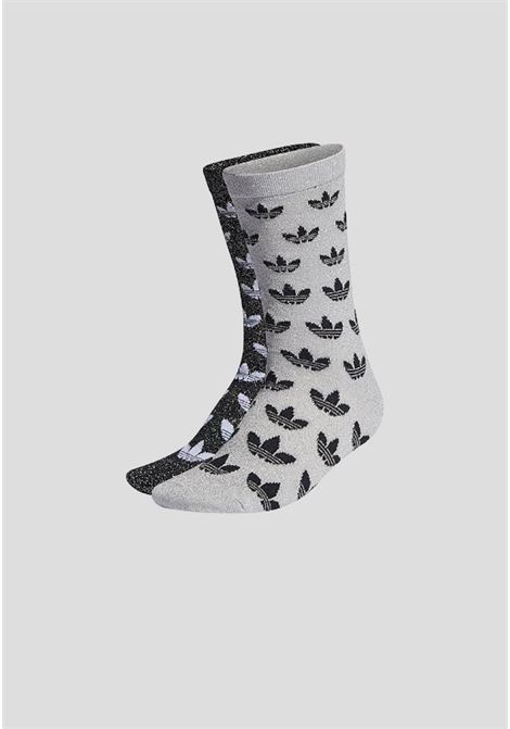 Set of 2 pairs of full glitter monogram socks for women ADIDAS | Socks | HC9527.