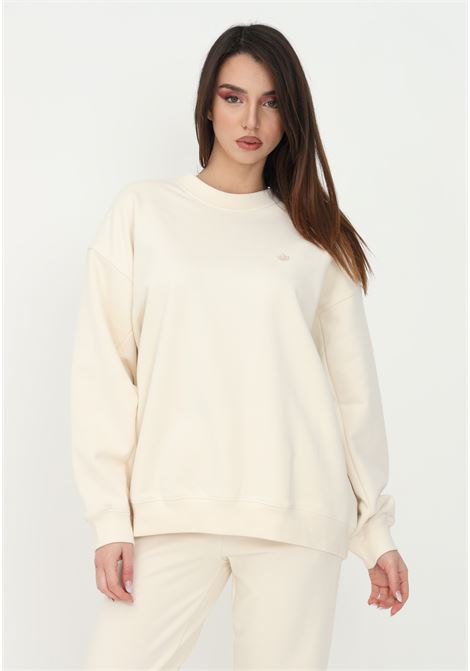 Beige no-dye oversized adicolor sweatshirt for women ADIDAS | HE0377.