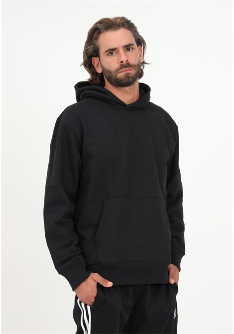 Men's black hooded sweatshirt with mini logo embroidery ADIDAS | HK0314.