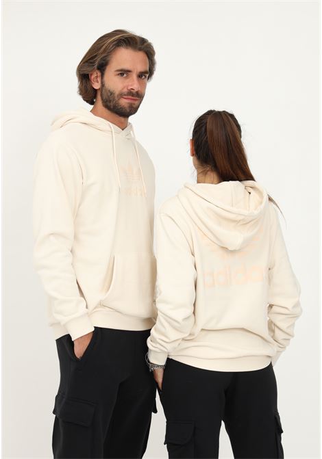 Beige Trefoil hoodie for men and women ADIDAS | HK2790.