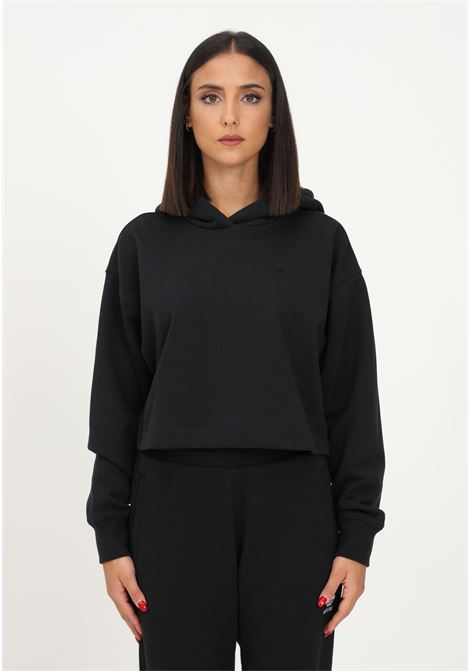 Women's Black Cropped Hoodie ADIDAS | Sweatshirt | HM1788.