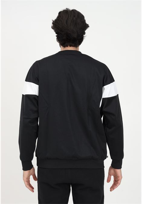 Black crewneck sweatshirt for men with logo embroidery ADIDAS | HN6117.