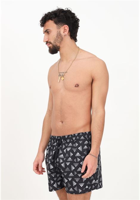 Men's Black Swim Shorts Logo Print CLX Very Short Length ADIDAS | Beachwear | HT4345.