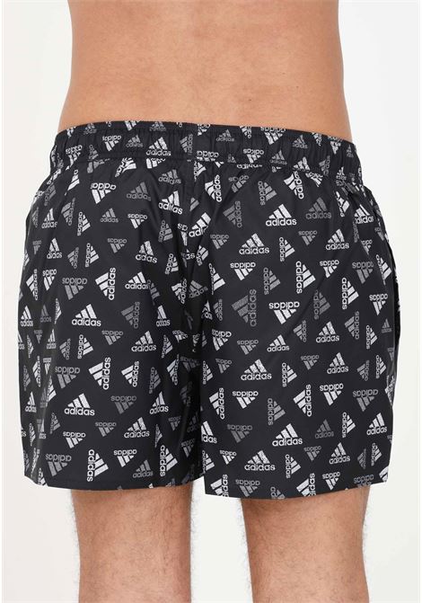 Shorts mare nero da uomo Logo Print CLX Very Short Length ADIDAS | Beachwear | HT4345.