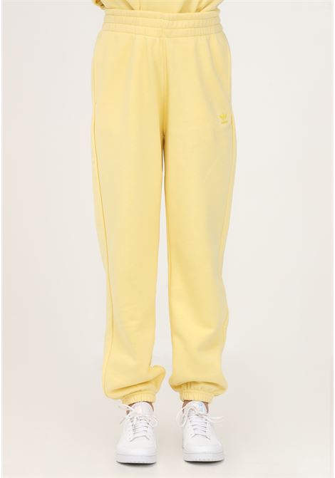 Pantalone sportivo da Jogging giallo da donna in pile Essentials ADIDAS | IA1249.