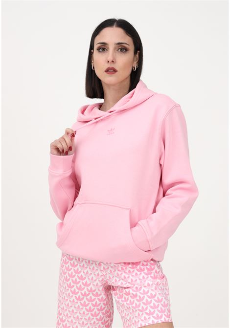 Felpa con cappuccio Hoodie Adicolor Essentials Fleece rosa da donna ADIDAS | IA6419.