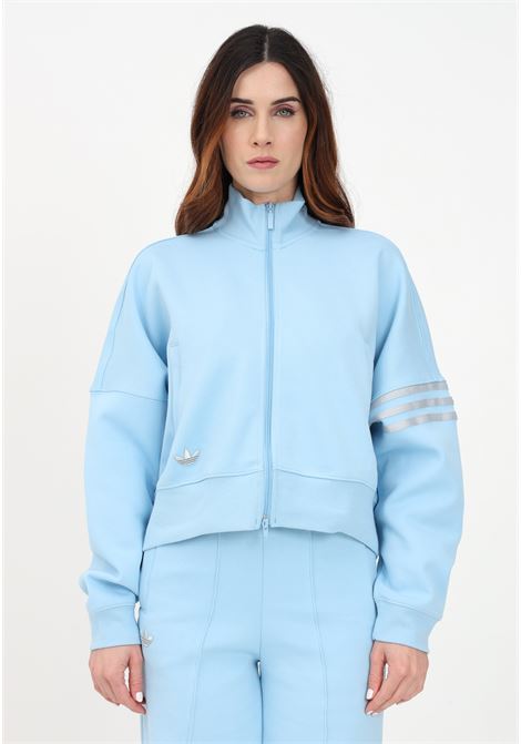 Women's light blue zipped sweatshirt ADIDAS | IB7315.