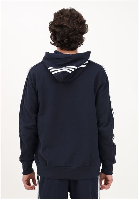 Men's Essentials Blue French Terry Hoodie ADIDAS | IC0436.