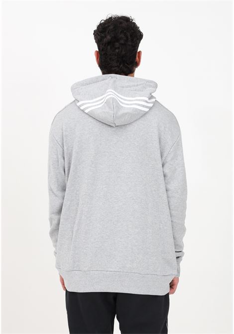 Gray Essentials 3-Stripes Hoodie for men ADIDAS | Sweatshirt | IC0437.