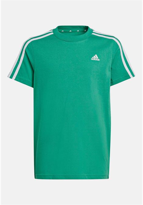 T-shirt sportiva Essentials 3-Stripes verde per bambino e bambina ADIDAS | T-shirt | IC0606.