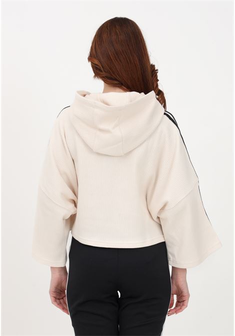 Beige crop hoodie for women ADIDAS | IC5461.
