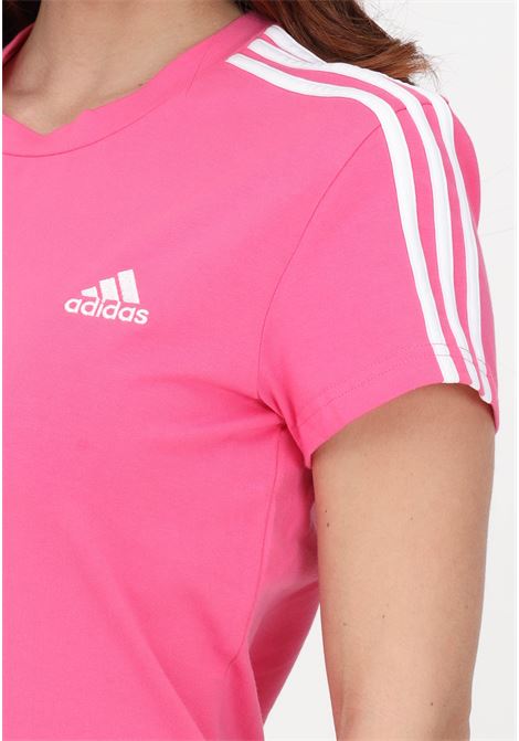 Essentials 3-Stripes women's pink short dress ADIDAS | IC9884.