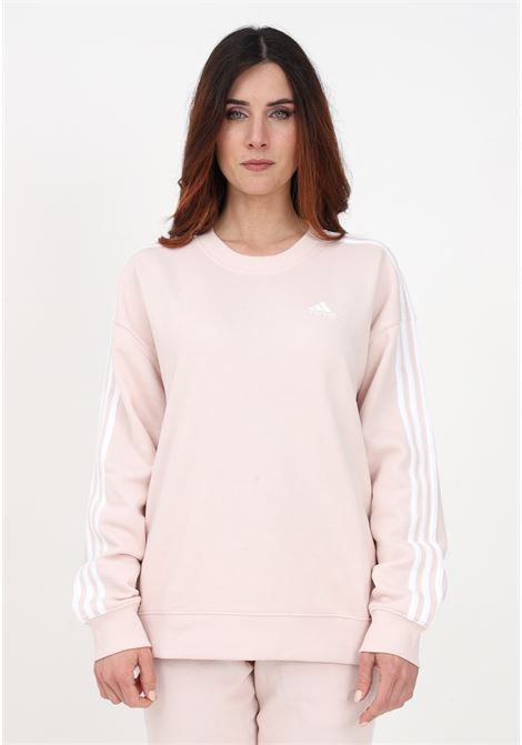 Essentials 3-Stripes women's pink crewneck sweatshirt ADIDAS | IC9907.