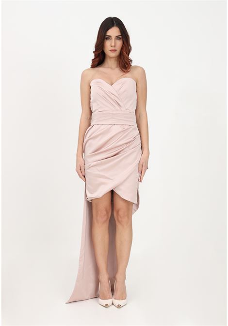 Pink short dress for women with removable tail ALMA SANCHEZ | Dress | ANGIE-HSNUDE