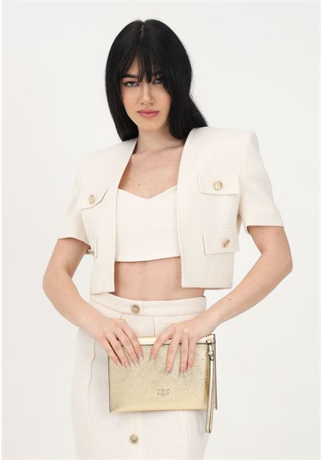 Elegant butter white women's jacket with logoed buttons ALMA SANCHEZ | Blazer | JENNA-CHBURRO
