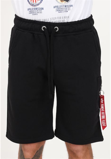 Shorts casual nero da uomo ALPHA INDUSTRIES | Shorts | 16630103
