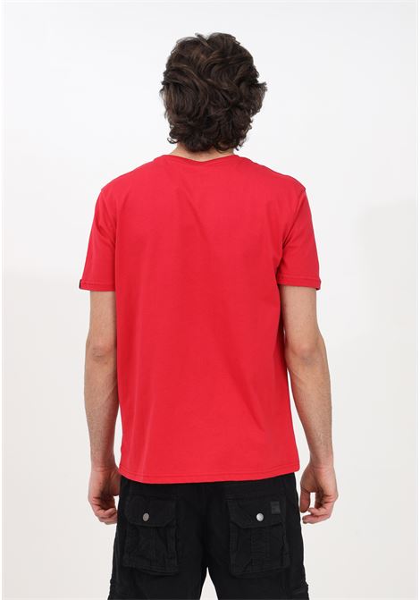 Men's red casual t-shirt with logo print ALPHA INDUSTRIES | T-shirt | 188505328