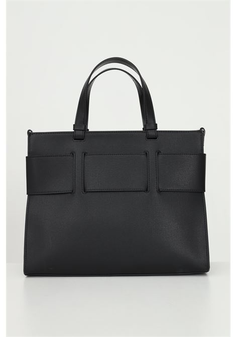 Women's black shopper bag from Armani Exchange with a maxi buckle ARMANI EXCHANGE | Bag | 9426890A87400020