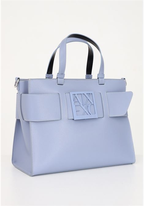 Shopper azzurra da donna firmata Armani Exchange da una maxi fibbia ARMANI EXCHANGE | Borse | 9426890A87421431
