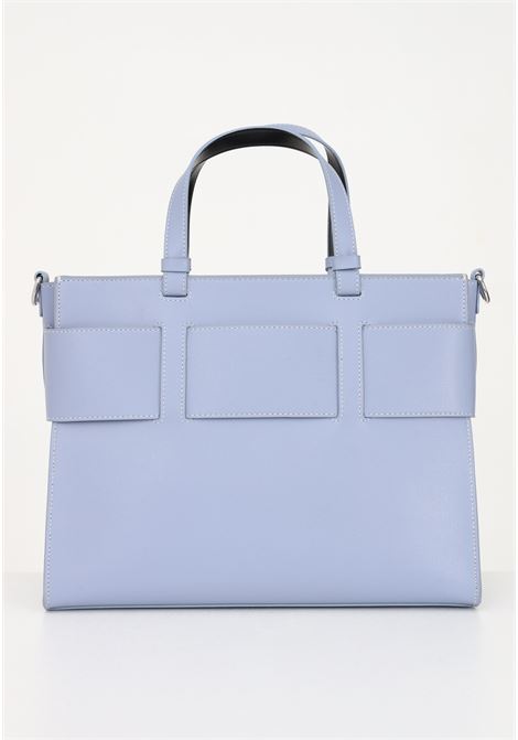 Women's light blue shopper bag from Armani Exchange with a maxi buckle ARMANI EXCHANGE | Bag | 9426890A87421431