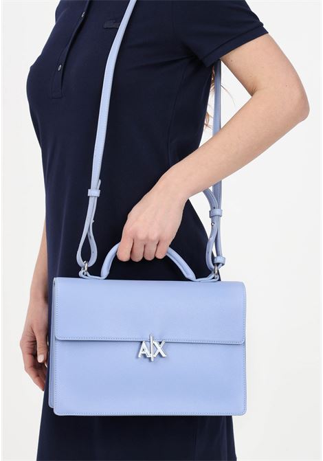 Light blue casual bag for women with AX logo ARMANI EXCHANGE | Bag | 942892CC78821331