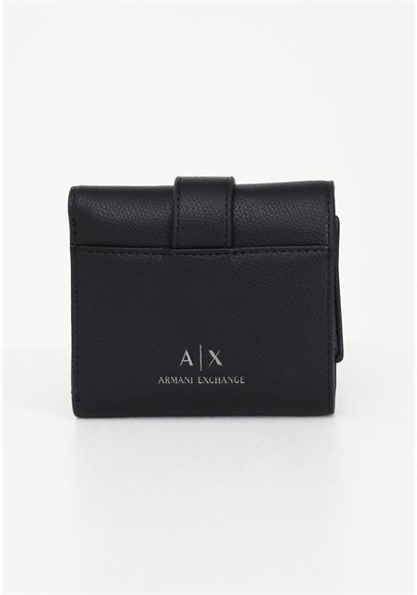 Black women's wallet with AX metal patch ARMANI EXCHANGE | Wallet | 948530CC78800020