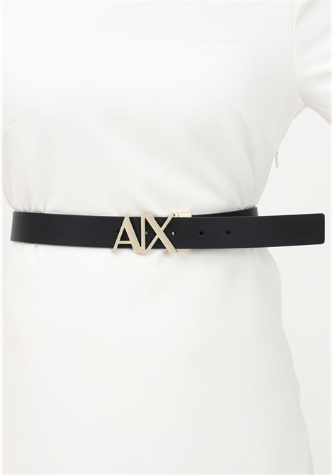 Cintura reversibile nera e blu per uomo e donna con fibbia AX ARMANI EXCHANGE | Cinture | 951017CC50571820