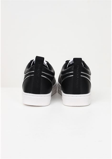 Black casual sneakers for women with contrasting finishes and side logo ARMANI EXCHANGE | Sneakers | XDX114XV693N763