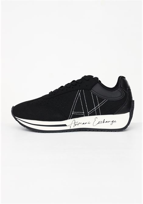 Sneakers casual nere da donna con ricamo logo AX ARMANI EXCHANGE | Sneakers | XDX121XV709K001