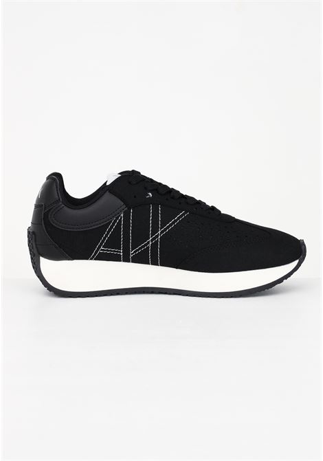 Black casual sneakers for women with AX logo embroidery ARMANI EXCHANGE | Sneakers | XDX121XV709K001
