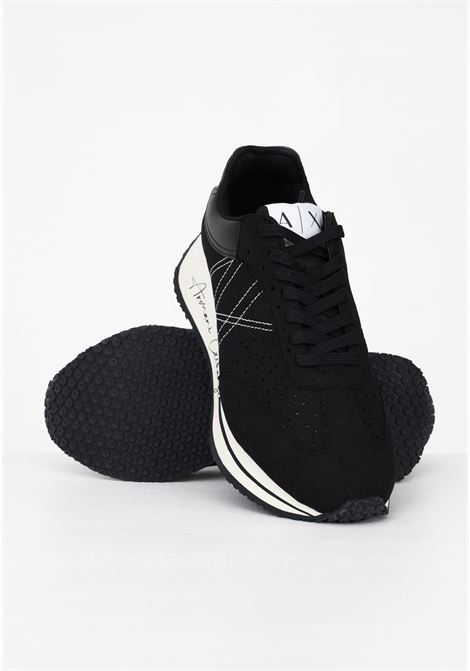 Black casual sneakers for women with AX logo embroidery ARMANI EXCHANGE | Sneakers | XDX121XV709K001