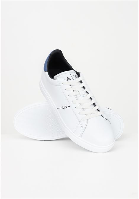 White casual sneakers for men with side AX logo ARMANI EXCHANGE | Sneakers | XUX001XV093K709