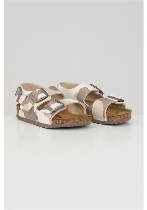 Beige sandals for boys and girls with camouflage pattern BIRKENSTOCK | Sandals | 1019034.