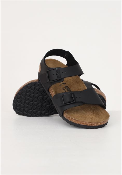 Black sandal for boy and girl New York BIRKENSTOCK | Sandals | 187603.