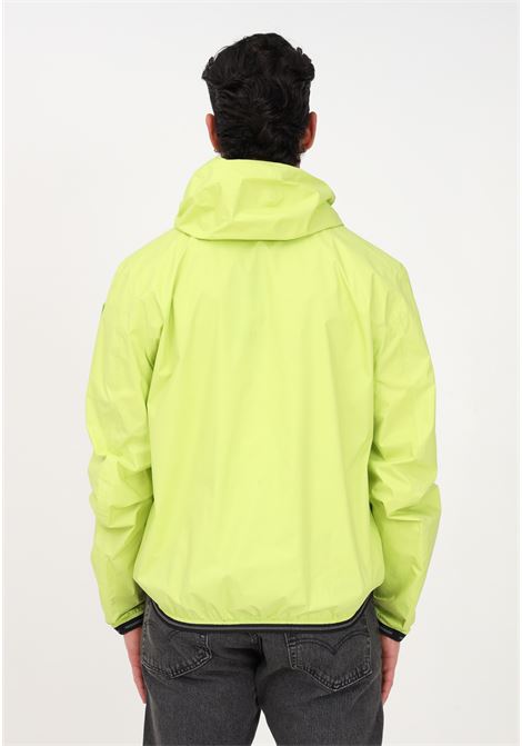 Green men's windbreaker with logo patch BLAUER | Jacket | 23SBLUC11115006007721