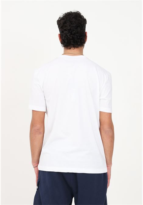 White casual t-shirt for men with logo print on the chest BLAUER | T-shirt | 23SBLUH02097004547100