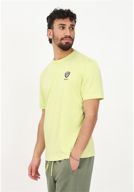 Casual green men's T-shirt with logo print on the chest BLAUER | T-shirt | 23SBLUH02097004547721