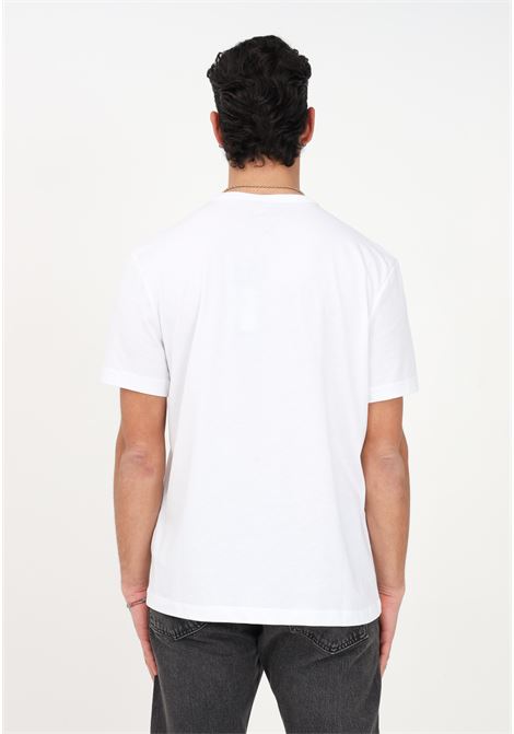 White casual t-shirt for men with logo print on the chest BLAUER | T-shirt | 23SBLUH02102004547100